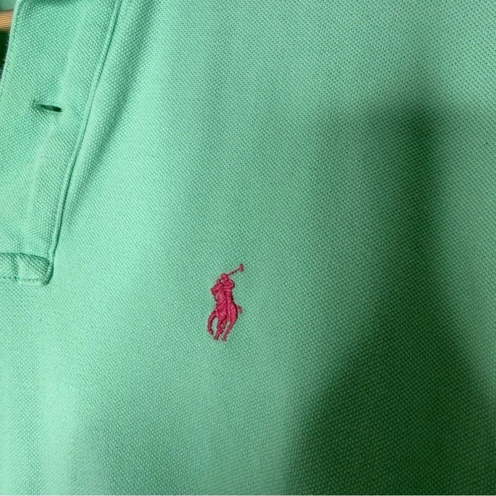 Polo Ralph Lauren Green Classic Fit Polo Shirt Size Medium Short Sleeve